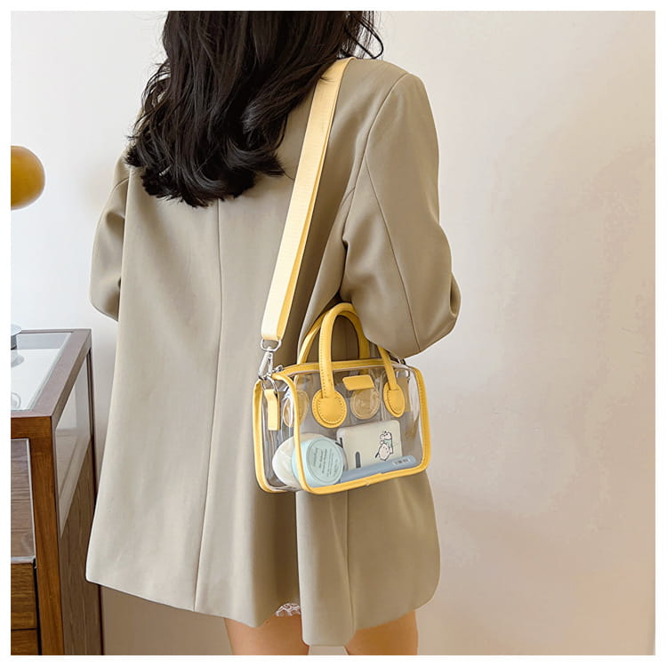 Liten plastreisekoffer Skulderveske for kvinner barn håndbagasje 23cm