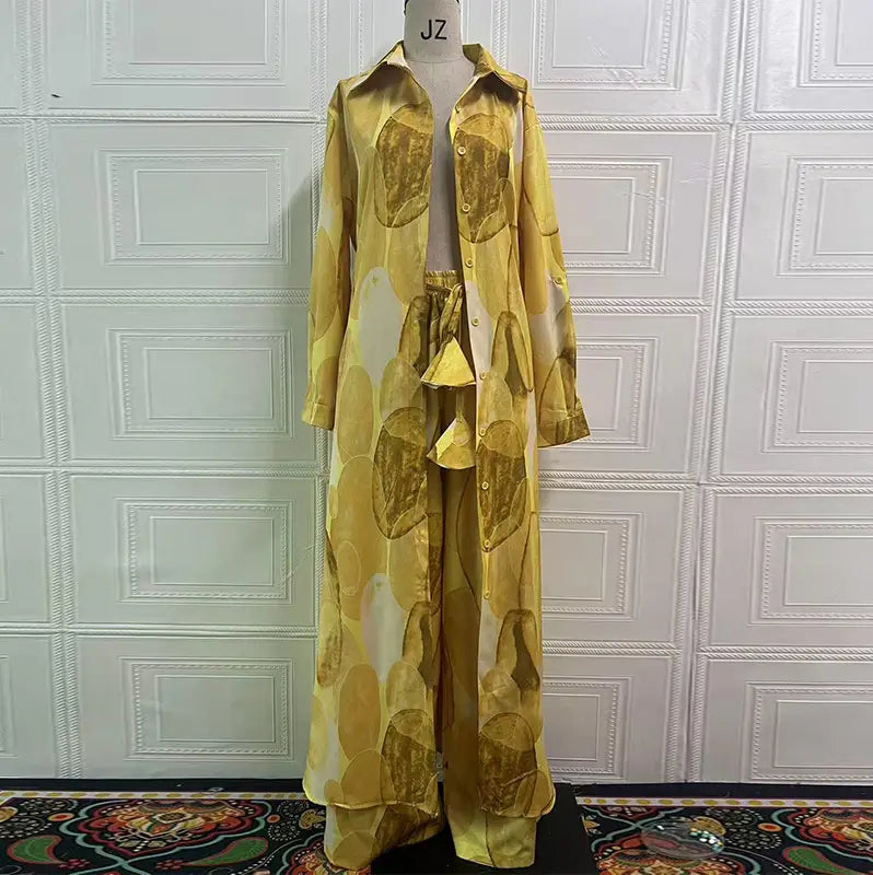 Virágok és növények szövet poliészter nadrág hosszú ujjú, több méretben