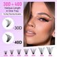 30D 40D Eyelashes Mixed Set with Tweezers and Double-Ended Glue - Teleplus 30d40d eyelashes false mixed