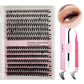 30D 40D Eyelashes Mixed Set with Tweezers and Double-Ended Glue - Teleplus 30d40d eyelashes false mixed