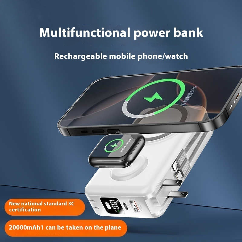 30W Power Bank with Plug Cord High Capacity Lithium Battery Cells - Teleplus 30w power bank plug cord