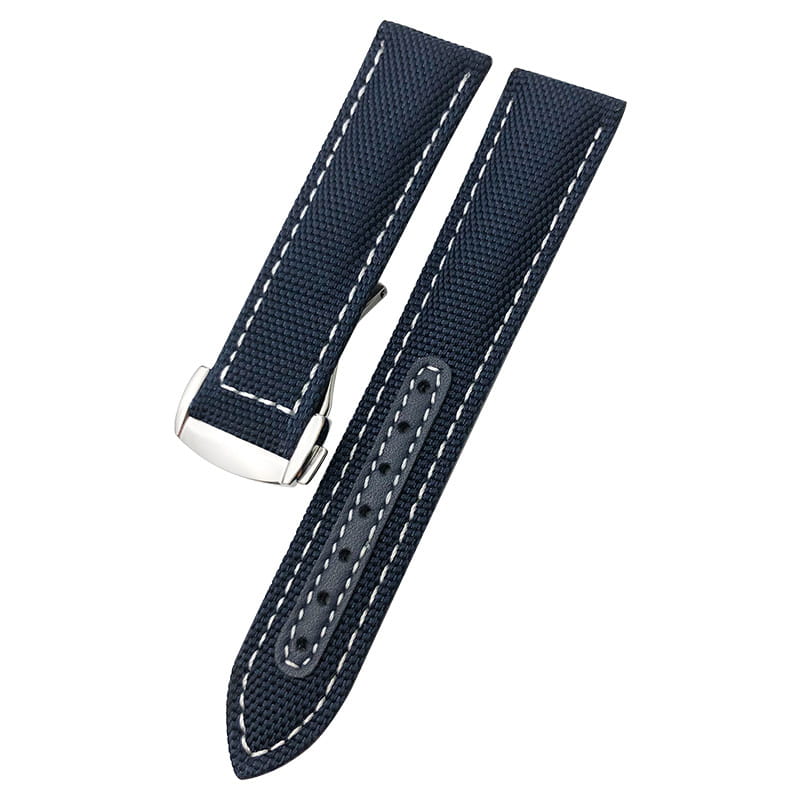 Nylon Canvas Leather Strap With Metal Buckle