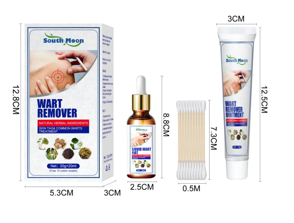Gram Wart Cream Set Herbal Wart Liquid Facial Cleansig