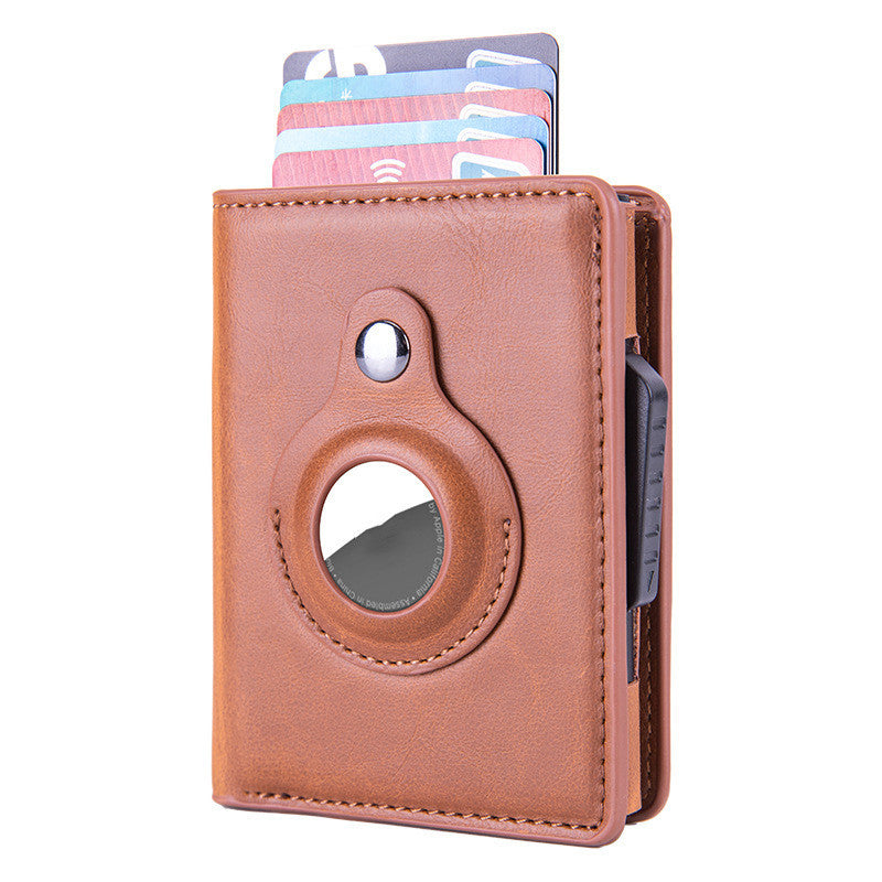 Automatic Card Wallet Card Case Card Holder Anti-lost - Lose Cards No More with Crazy Horse Card Holder