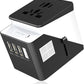 3 USB 1 Typc C International Power Adapter For Europe UK China Australia Japan And More 200 Countries - Travel Adapter