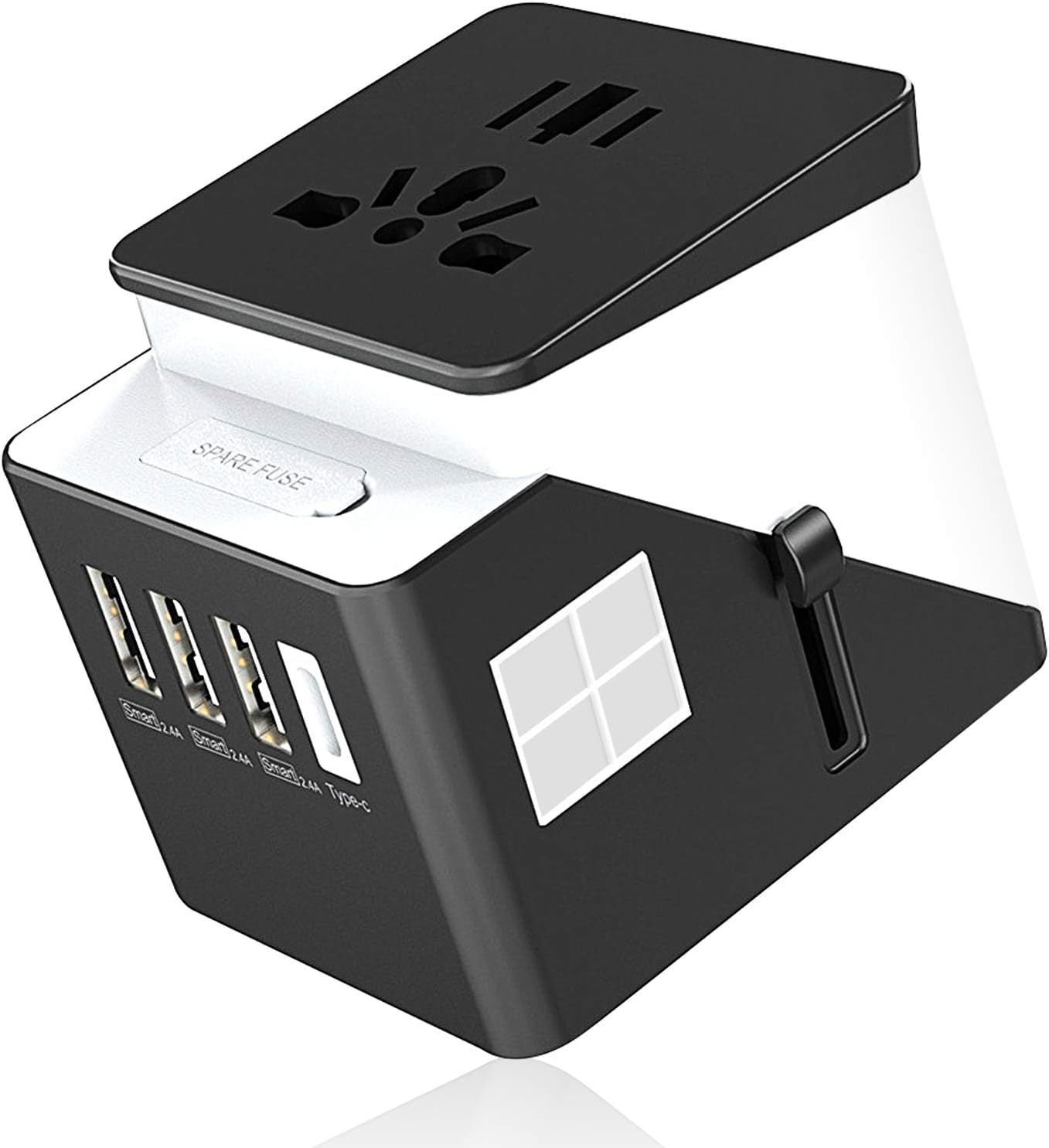 3 USB 1 Typc C International Power Adapter For Europe UK China Australia Japan And More 200 Countries - Travel Adapter