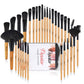 32-Piece Makeup Brush Set with Soft Hair Foundation Brushes in Multiple Colors - Fluff Your Face Our makeup brush set