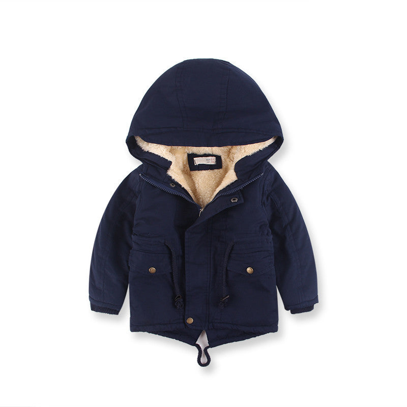 LM 6035 Europe And American Wind Boy’s Coat And Cashmere Boy’s Windcoat For Autumn And Winter Children’s Clothes