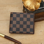 Fashion Personality New Plaid Men’s Card Bag - Get Stylish with Our Plaid Wallet for Trendy Souls