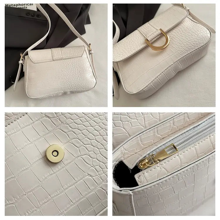 Varine en cuir PU dur avec bandoulière unique en plusieurs couleurs