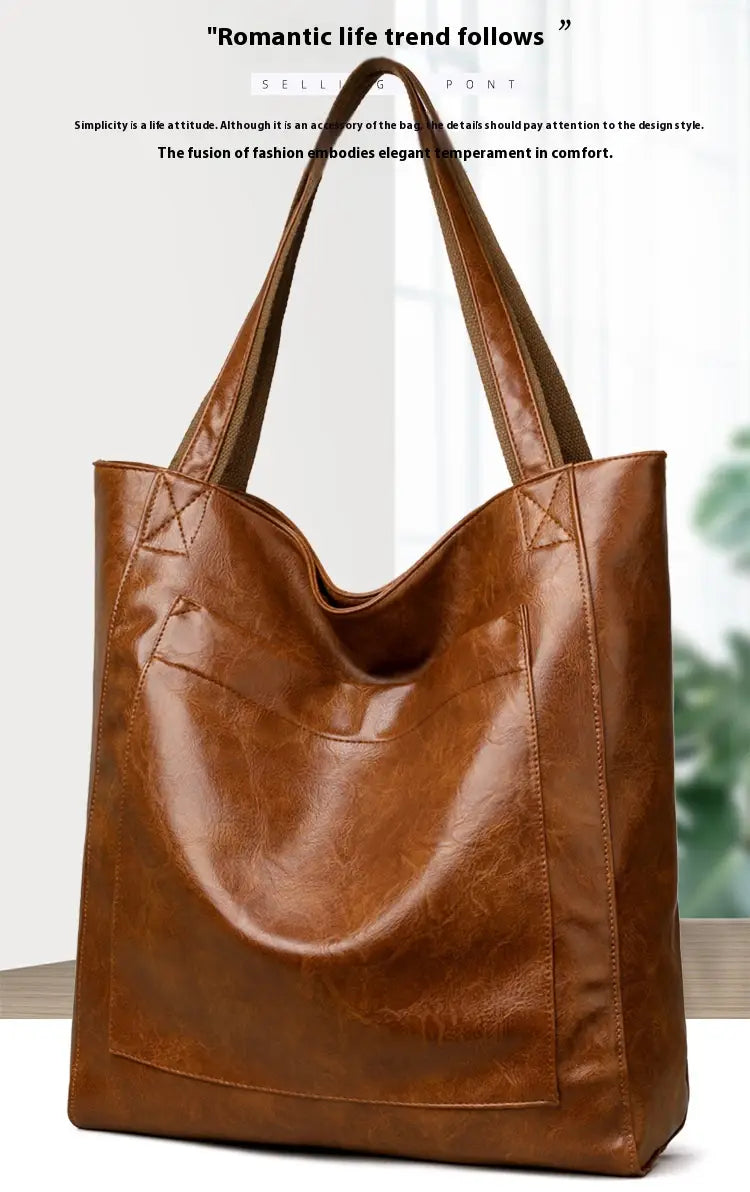 Bruine polyester koffer Organizer tas met ritszak en PU lederen trim