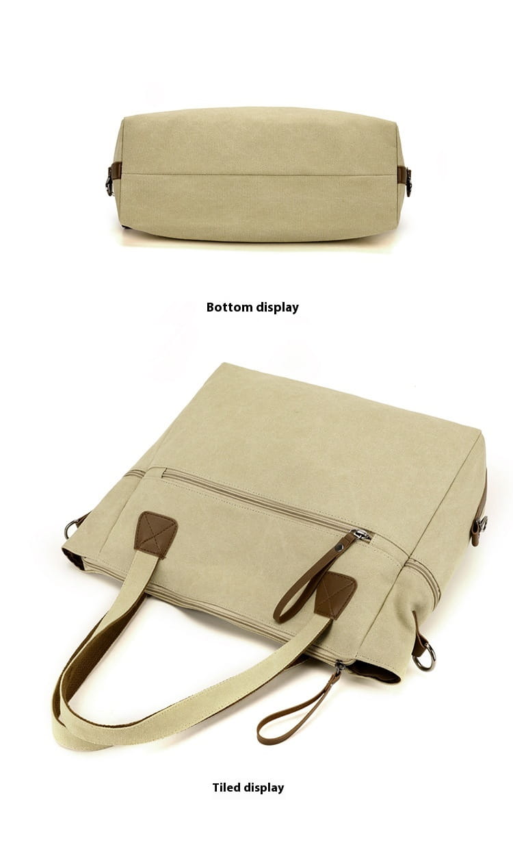 Bag do Mensageiro de Canvas com vários bolsos para viagens de trabalho e diariamente