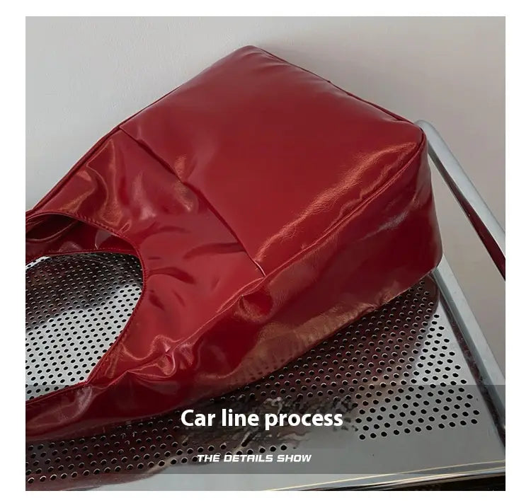 Simple commute underarm shoulder bag with polyester lining in multiple colors