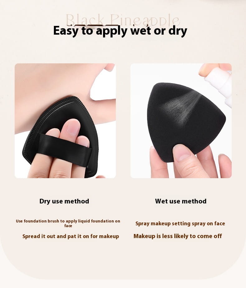 Black Pineapple CP Brush Set Powder with Soft Double Sided Puff