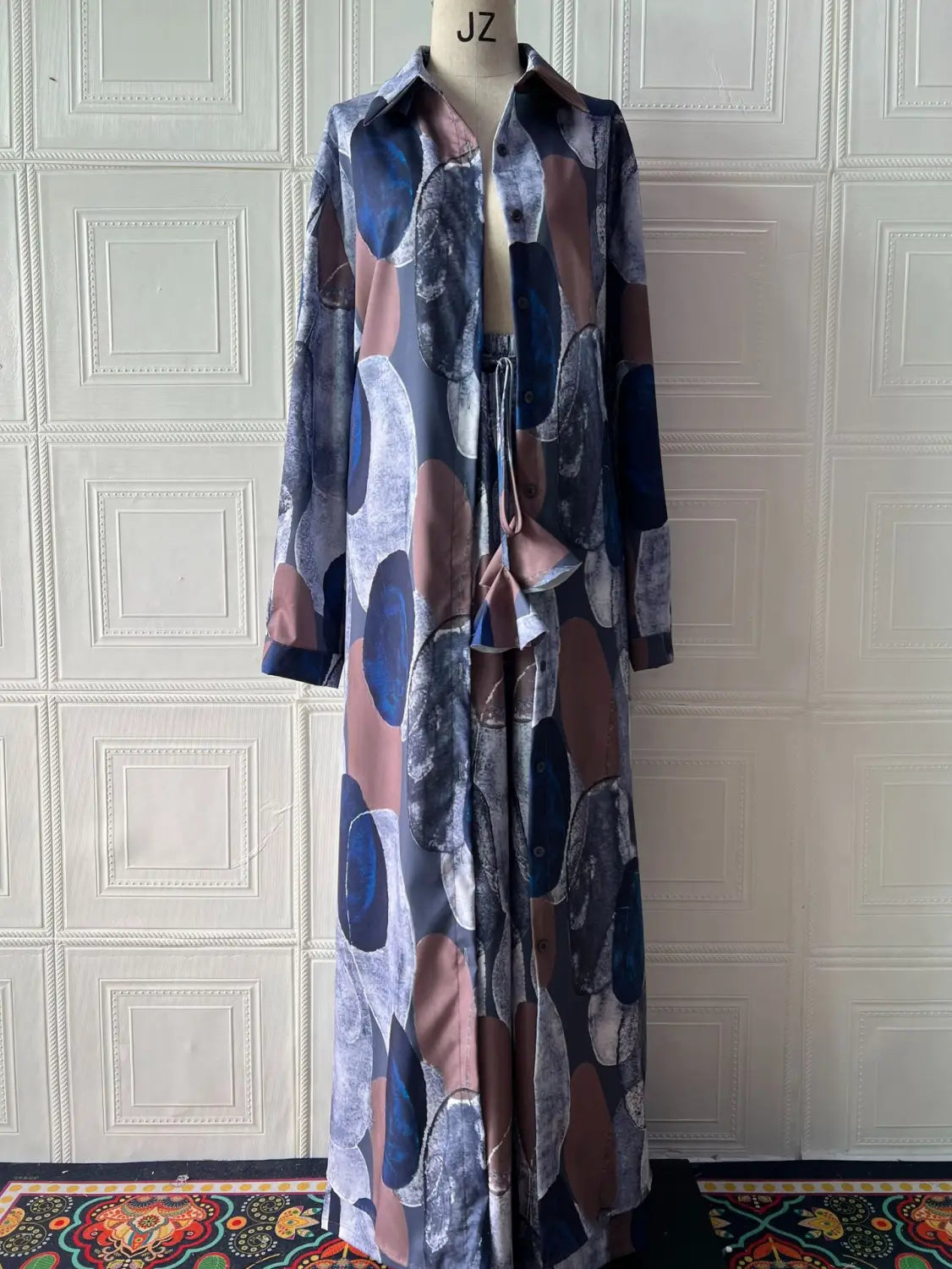 Virágok és növények szövet poliészter nadrág hosszú ujjú, több méretben