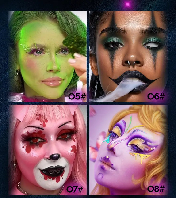 Halloween Lipstick Set for Easy White Red and Black Looks