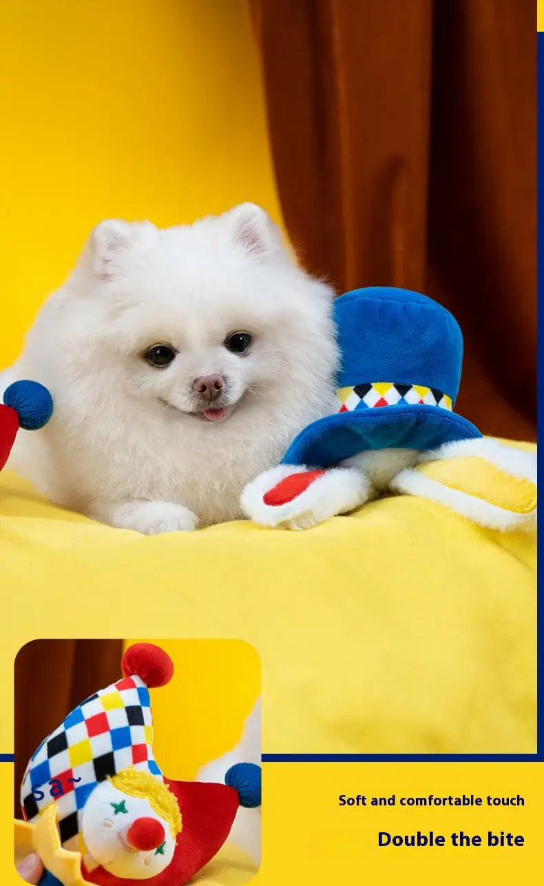 Plush Dog Toy with Squeaker Rabbit Design Interactive Pet Chew