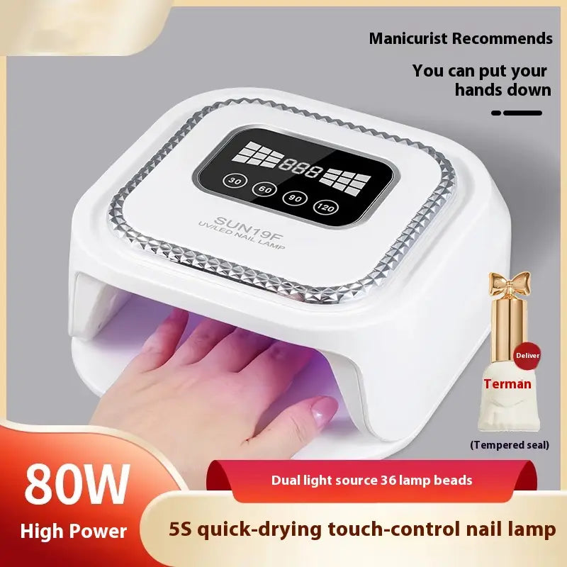 Upgraded Nail Art Phototherapy Lamp 150W Fast Drying UV LED