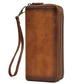 Men’s Crazy Horse Leather Long Leather Zipper Wallet - Men’s Crazy Horse Wallet in Brushed Brown Shenanigans