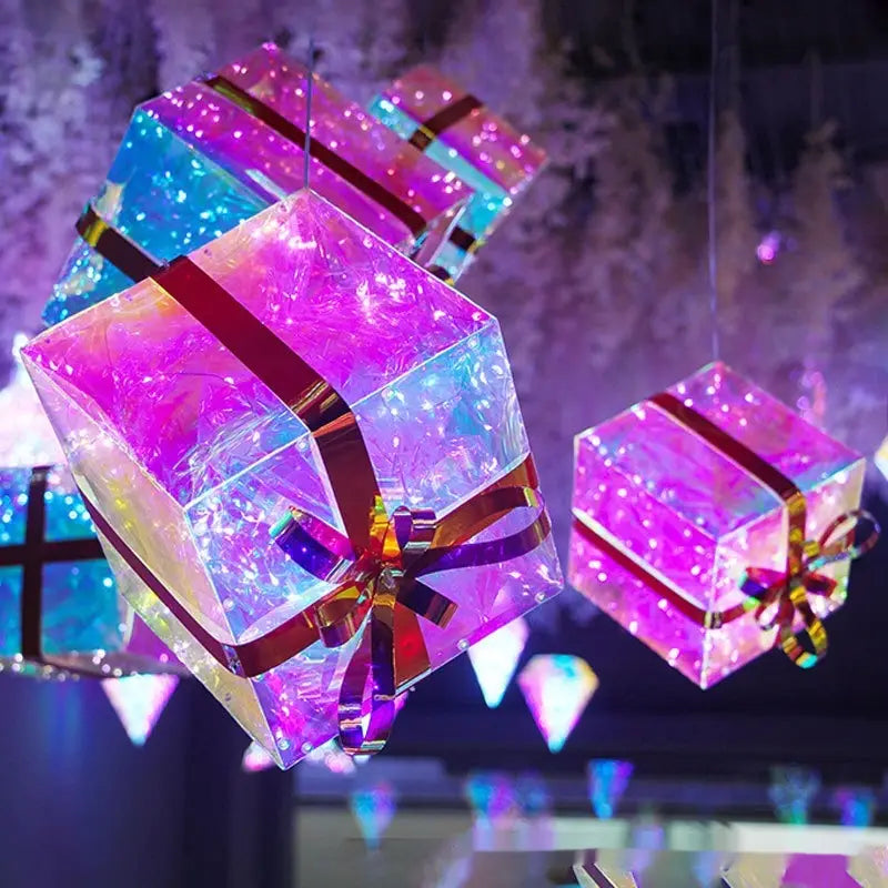 Christmas Decoration Set with Tree Snowman Deer and Lights for Festive Atmosphere