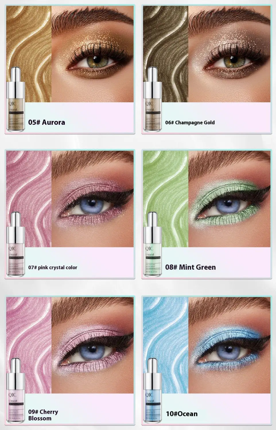 Multi Color Eye Shadow Palette Long Lasting Matte and Shimmer Shades 5ml