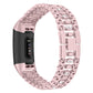 Geeignet für Fitbit Charge3 Smartwatch Candy-förmiges Metallarmband mit Diamantbesatz 