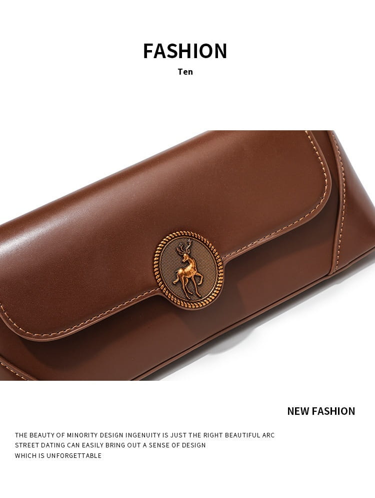 Sac à bandoulière en cuir Pu rétro pour les femmes avec une doublure douce et une poche de sandwich