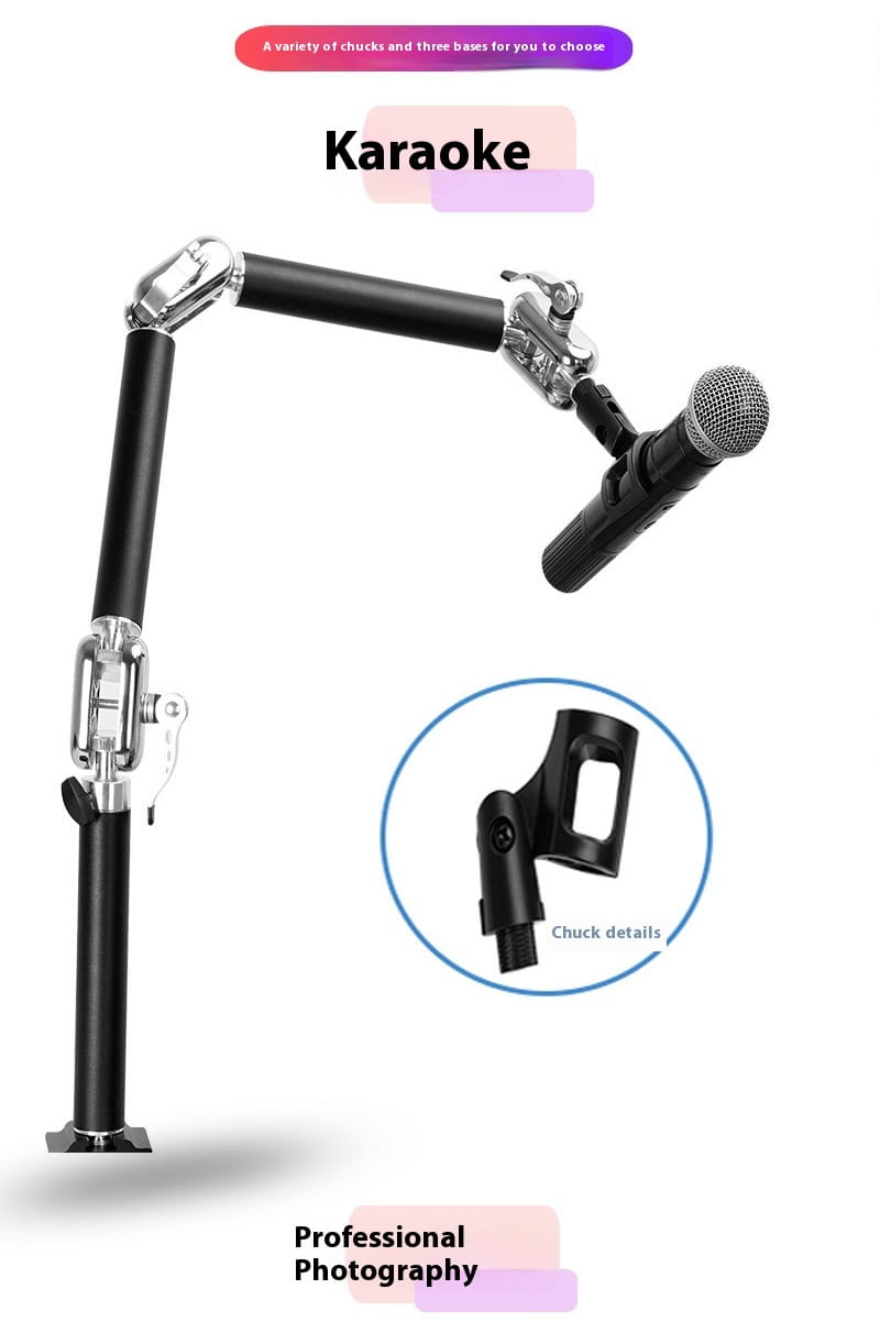 Extensionable Desktop Tablet Computer Stand with Multiple Sections and Bases