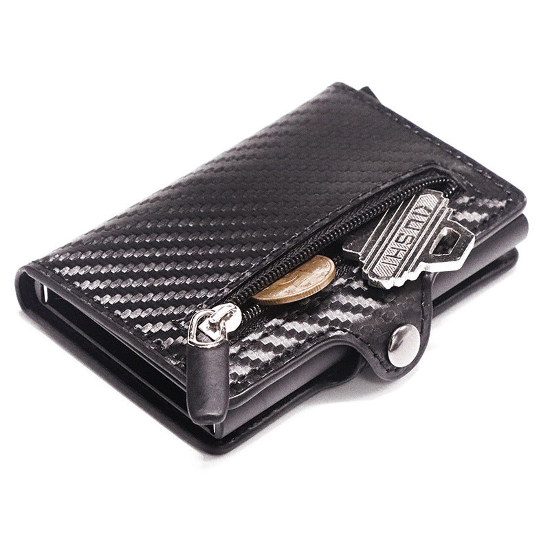 Multifunctional Anti-scanning Card Package - Keep Your Cards Safe with Our Black Leather Card Package