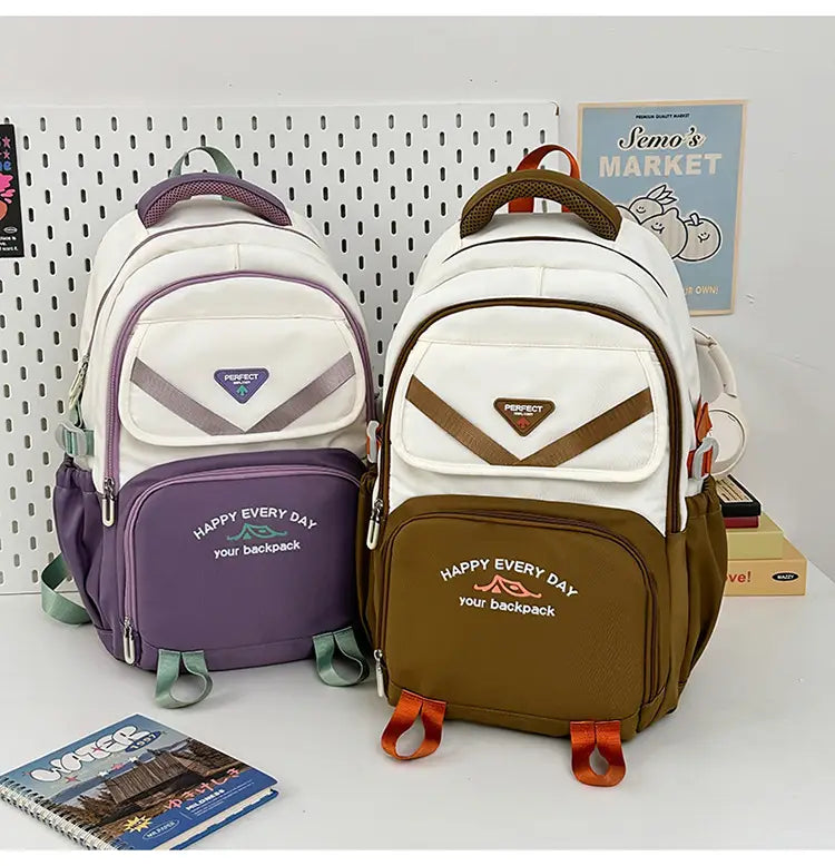 Backpack unisex Nylon School BOOK LIGHTRABAG più colori