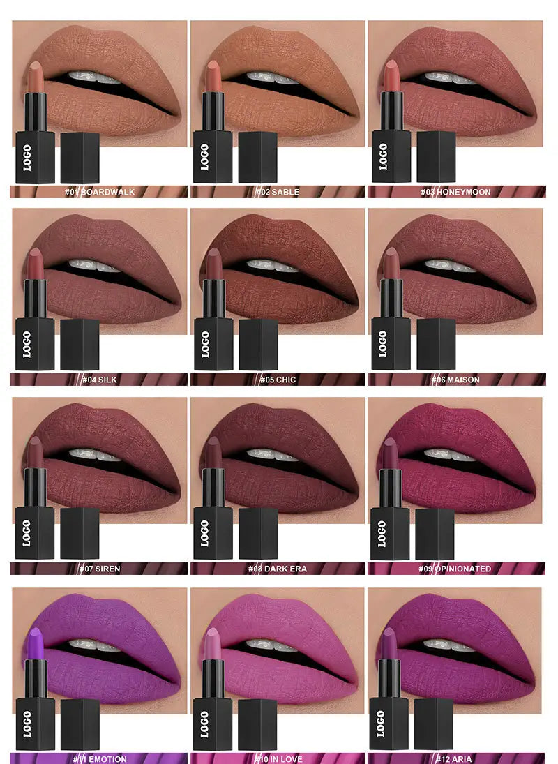 Waterproof Long Lasting Nonstick Matte Lipstick Lip Glaze for All Skin Types