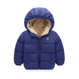 Children’s hooded and down padded jacket