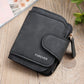 Simple Short Solid Color Three Fold Magnetic Buckle Wallet Multi Card Large Capacity Women’s Purse - Solid Color