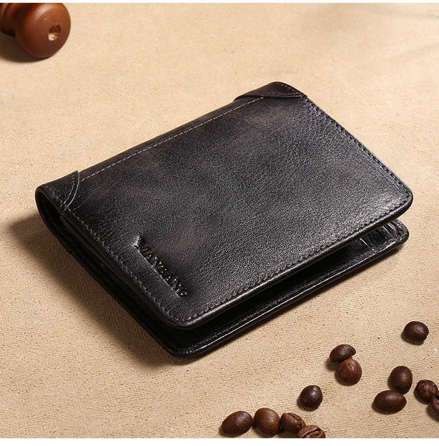 Cross Border New Leather Men’s Wallet - Cross Border Wallet for Men Not Just a Cowhide Purse