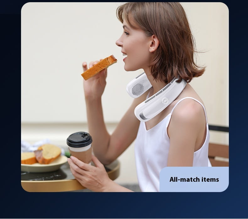 Halter Fan USB Portable Charging with Digital Display and Strong Wind Modes