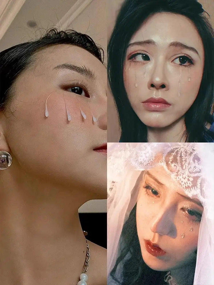 Goddess Makeup Epoxy Tears with Resin and Adhesive for Creative Effects