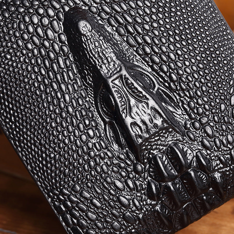 Men’s Fashionable Casual Crocodile Print Wallet - Crocodile Print Wallet for the Fashionably Brave