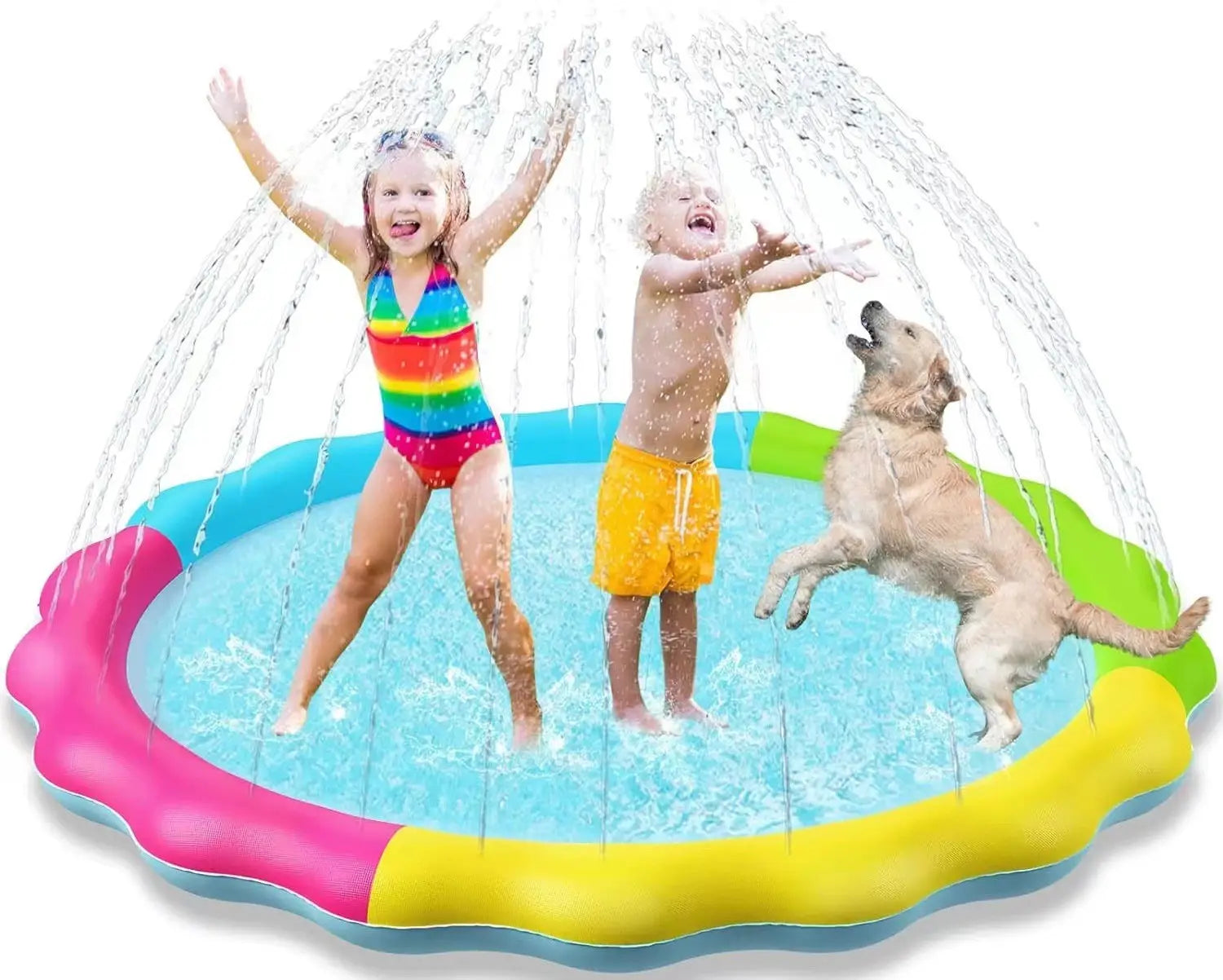 Dog Water Spray Pad Outdoor Splash Toy for Pets Summer Cooling Mat