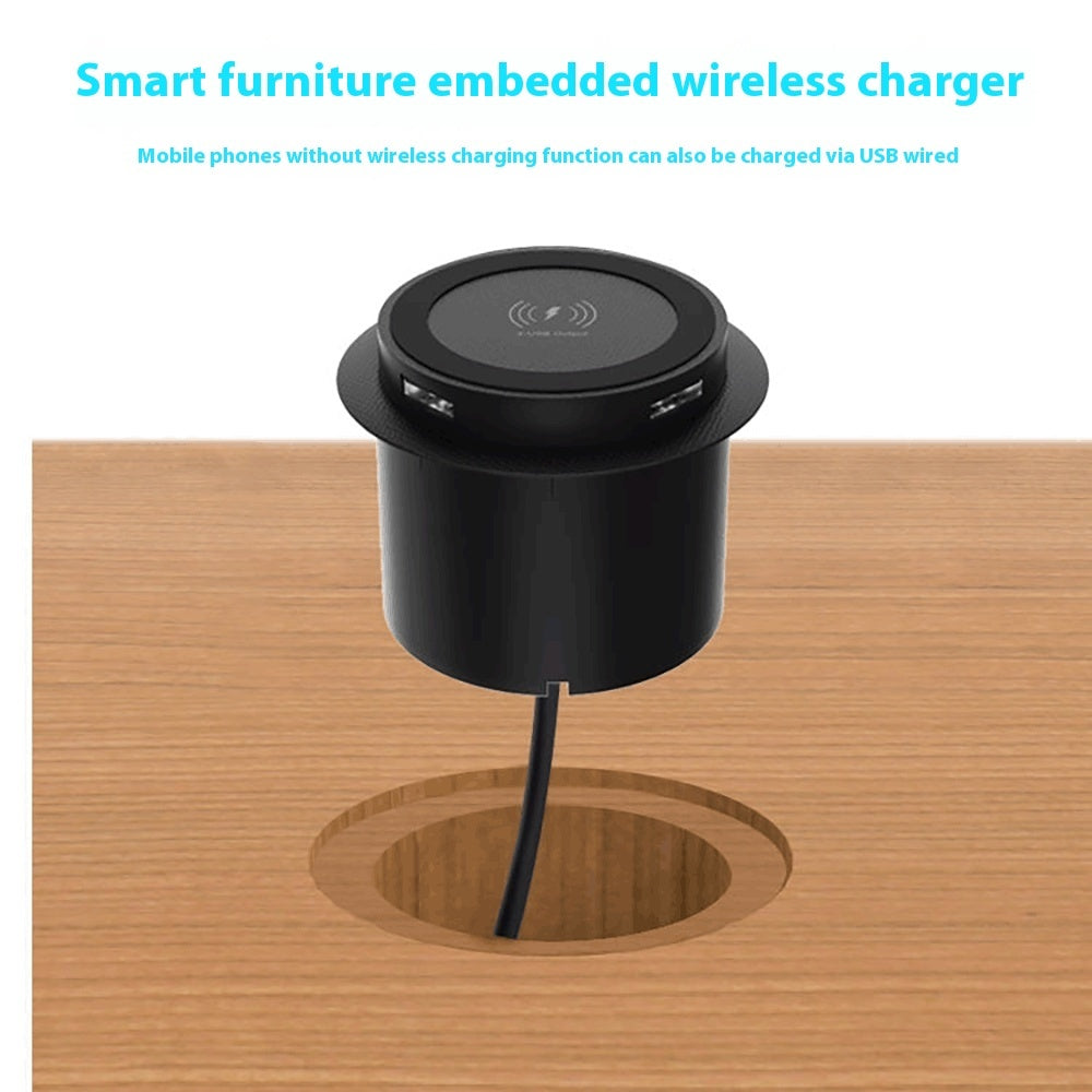 3-in-1 Multi-function Hidden USB Desktop Wireless Charger - Fast Charging Fun with 3-in-1 Wireless Charger Power