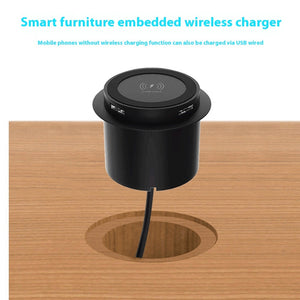 3-in-1 Multi-function Hidden USB Desktop Wireless Charger - Fast Charging Fun with 3-in-1 Wireless Charger Power