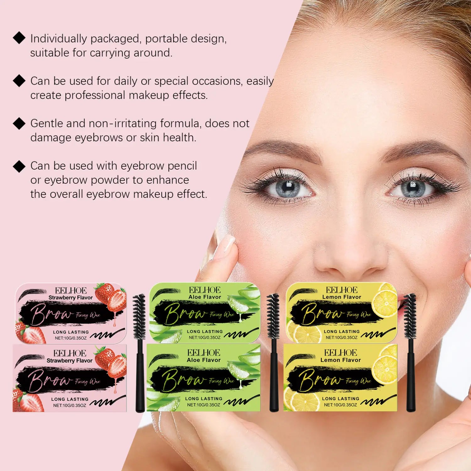 Eyebrow Modeling Wax for Shaping Lasting Makeup 10g with Flavors