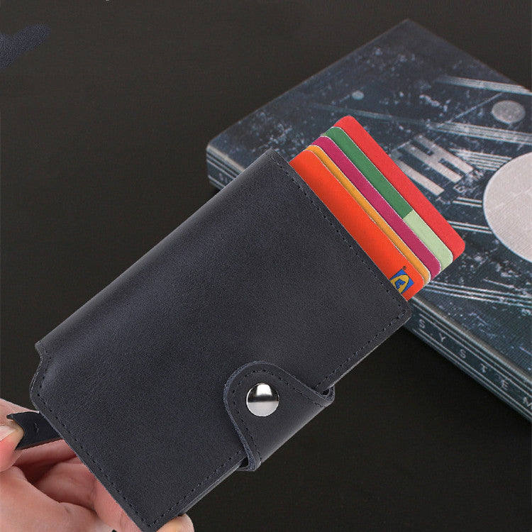 Thin Anti-degaussing Business Card Holder Automatic Pop-up Metal Card Bag - Pop-up Card Holder for the Stylishly