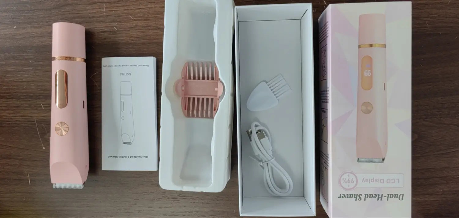 Lady Shaver kijelzővel kettős motoros elektromos szőreltávolítás az egész testhez