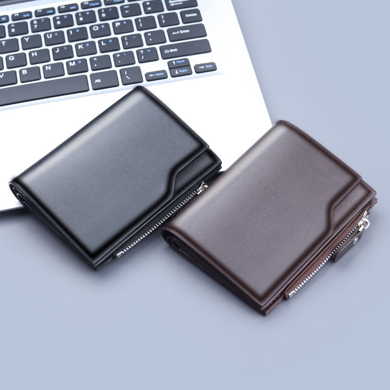 Wallet Men’s Three Fold Multi Card Slots Wallet - Wallet So Slim You’ll Forget It’s Even