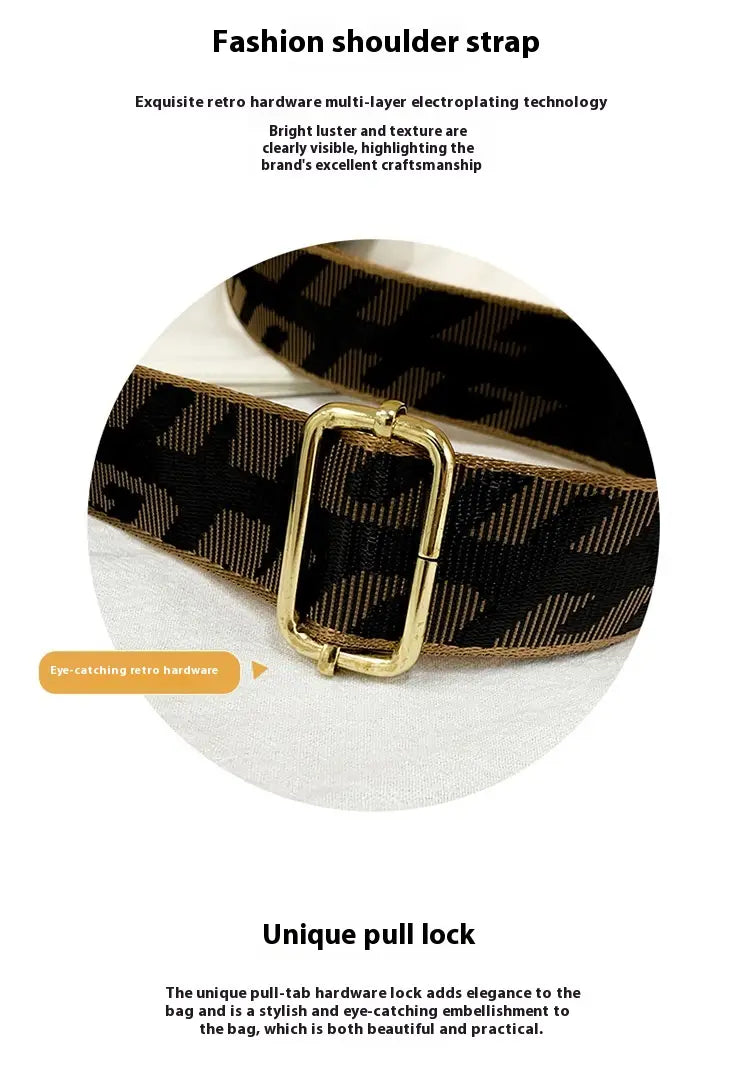 Chessboard Plaid Bag with Wide Shoulder Strap and Multiple Storage Pockets