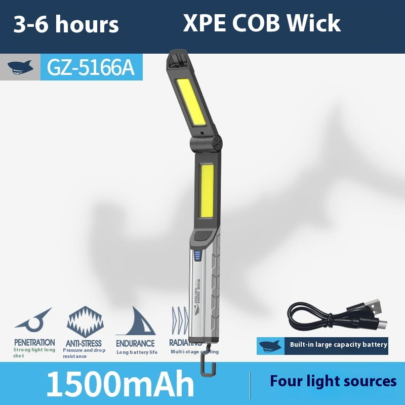 Portable LED Display Flashlight with Built-In Battery and Multi-Function Design