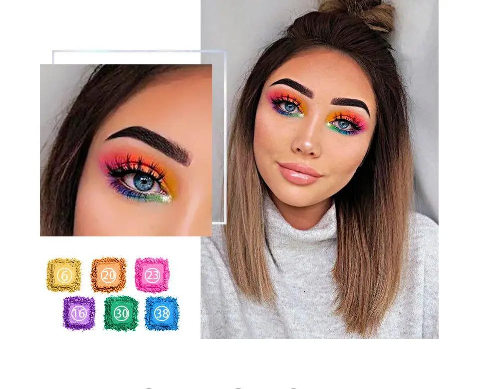Paletă de ochi multicolori pentru ochi impermeabili machiaj de lungă durată pentru toate tonurile pielii