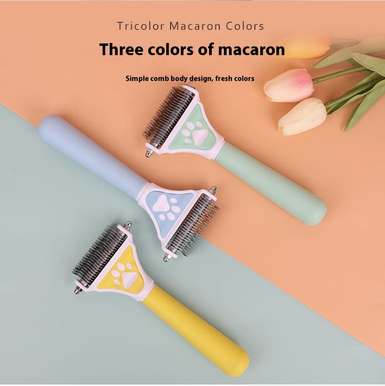 Cíor Dematting Pet do Madraí agus Cait Uirlis Grooming Remover Knot