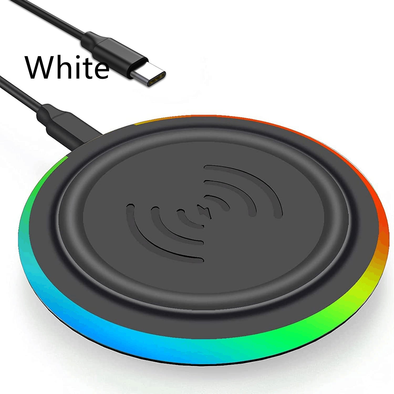 Ultra-thin Round 10W Desktop Wireless Phone Charger - Charge Like a Boss with Ultra-thin Wireless Magic