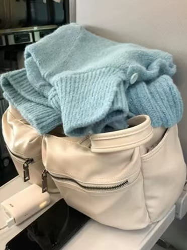 Sac fourre-tout en cuir Pu rétro sac à main de l'épaule américaine européenne grande capacité